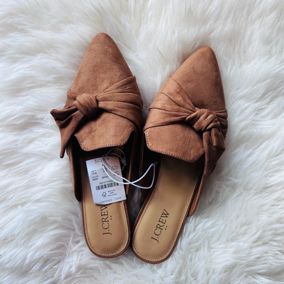 J.Crew Suede Bow Mules - Picture 2 of 3